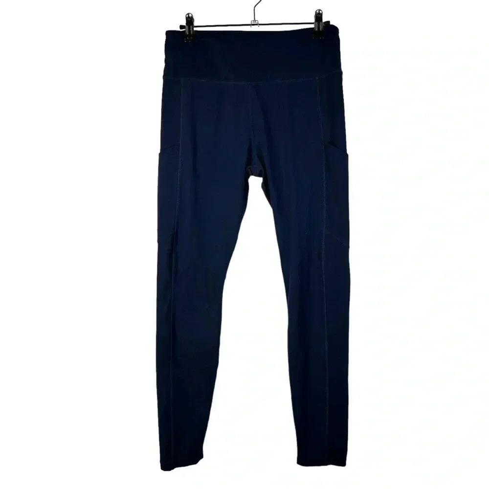 Fornia Navy Blue Side Pocket 7/8 Athletic Leggings M